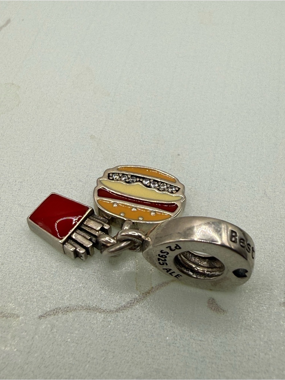 Pandora Hamburger & Best Fries Charm